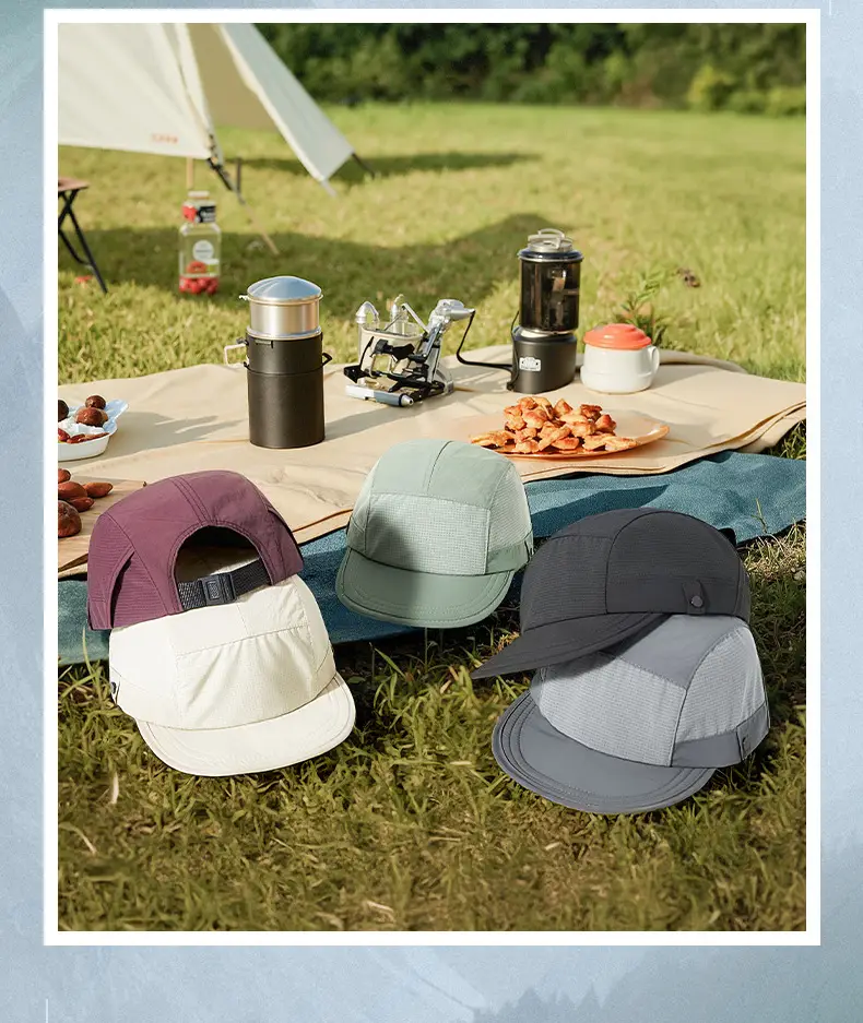 Spring Sunshade Cap with Short Bristle Melon Color — feature 25