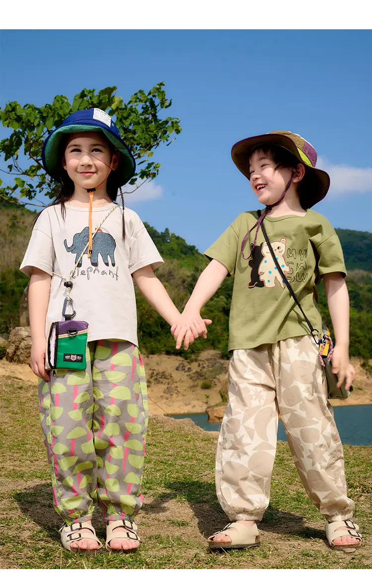 Cotton Kids T-Shirt White Short Sleeve Cartoon Print — feature 14