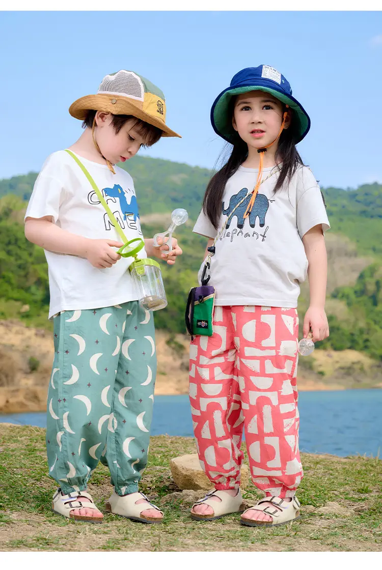 Cotton Kids T-Shirt White Short Sleeve Cartoon Print — feature 16
