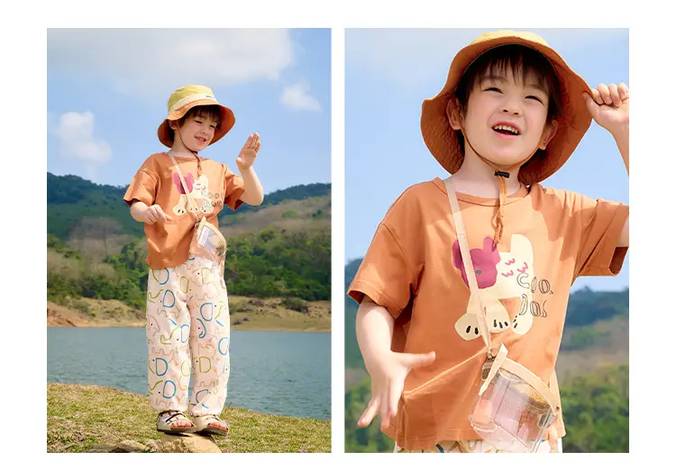 Cotton Kids T-Shirt White Short Sleeve Cartoon Print — feature 20
