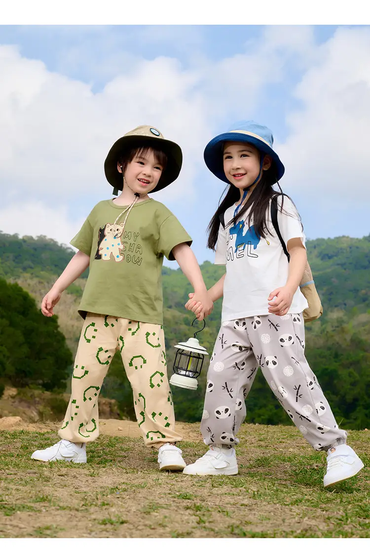 Cotton Kids T-Shirt White Short Sleeve Cartoon Print — feature 24