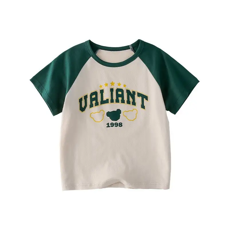 Cotton Kids T-Shirt White Short Sleeve Cartoon Print