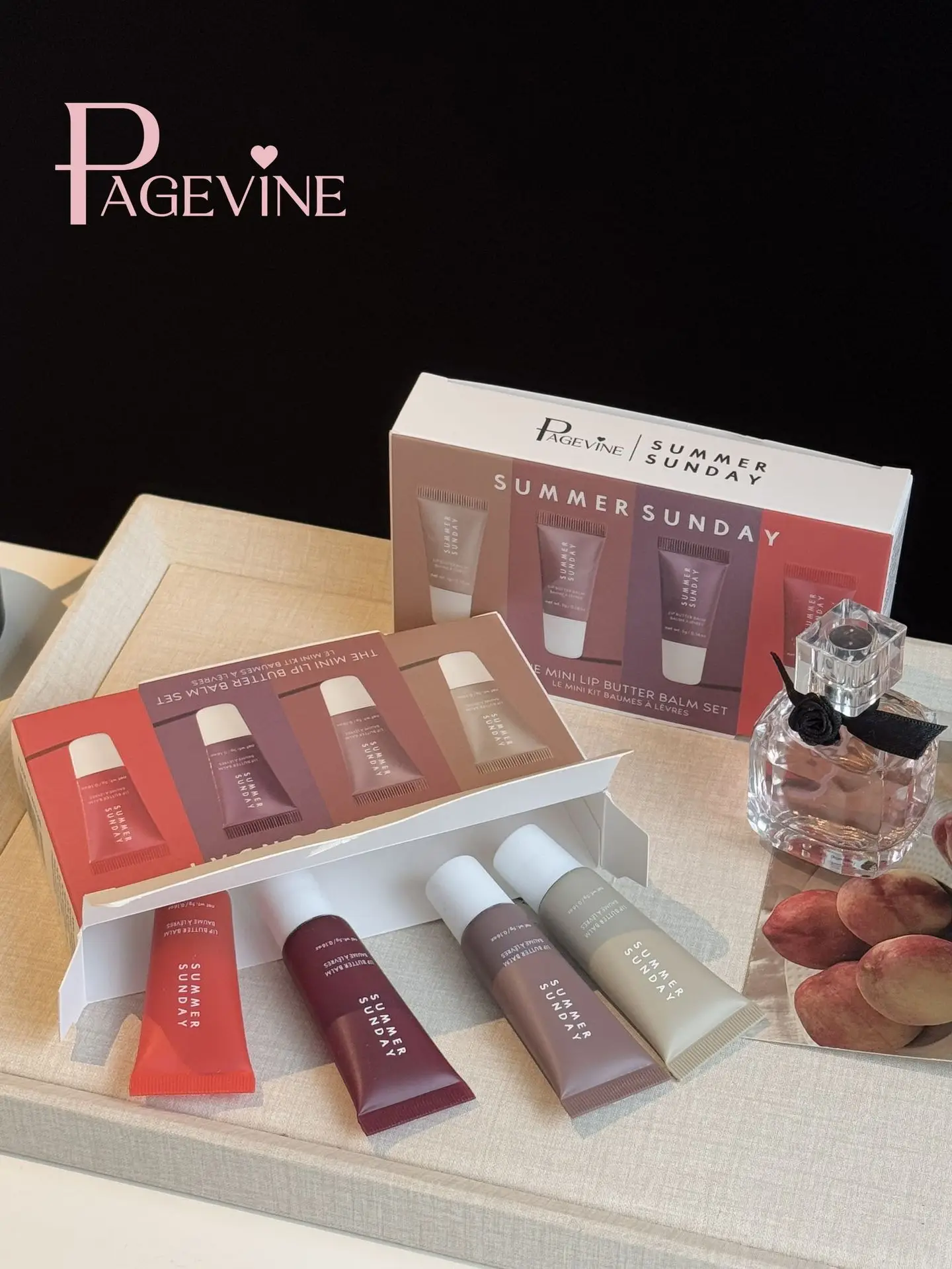 Page Vine Four-Piece Lip Gloss Set with Butter Moisturizer — feature 3