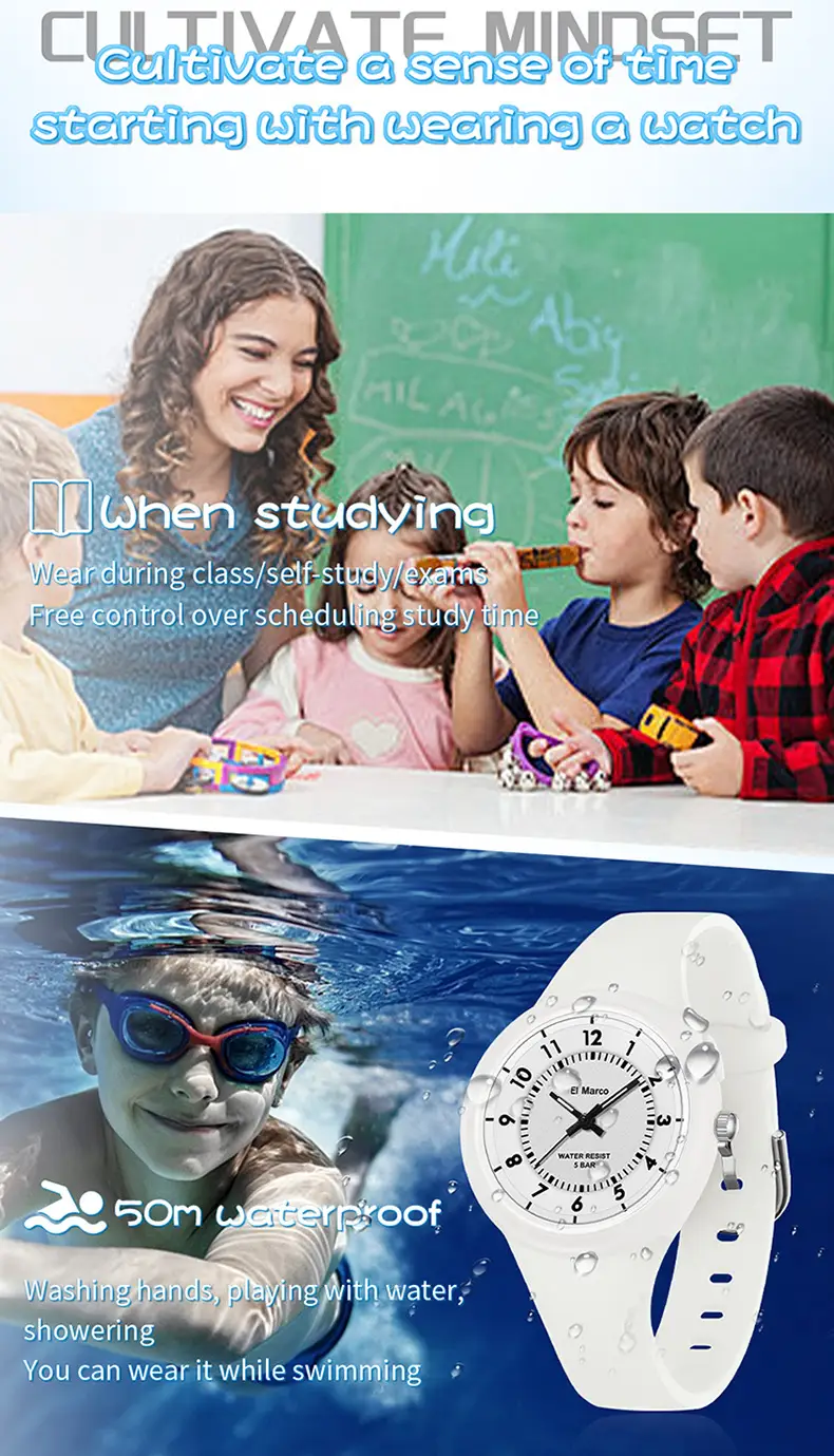 El Marco Kids Pink Water Resistant Quartz Watch — feature 26