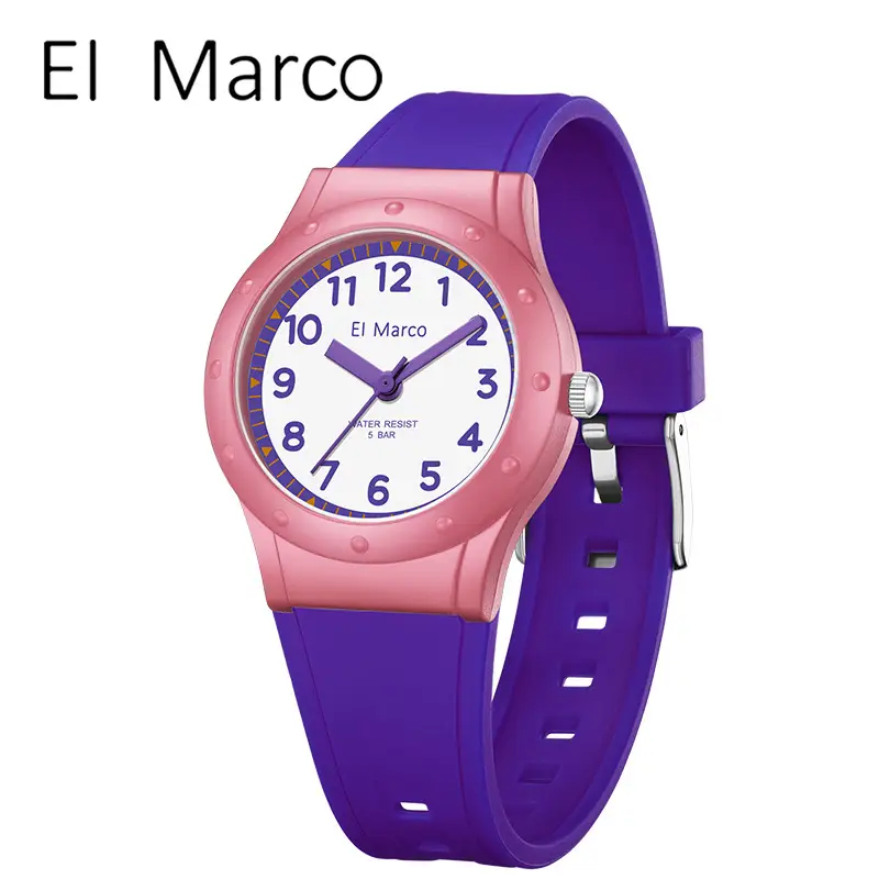 El Marco Kids Pink Water Resistant Quartz Watch - Image 18