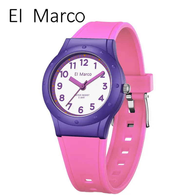El Marco Kids Pink Water Resistant Quartz Watch - Image 19