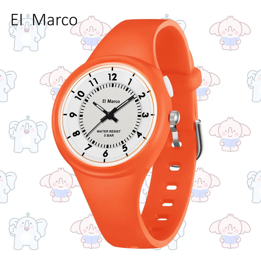 El Marco Kids Pink Water Resistant Quartz Watch - Image 3