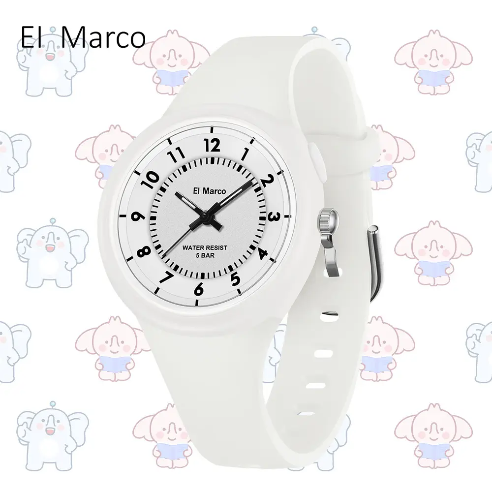 El Marco Kids Pink Water Resistant Quartz Watch - Image 6