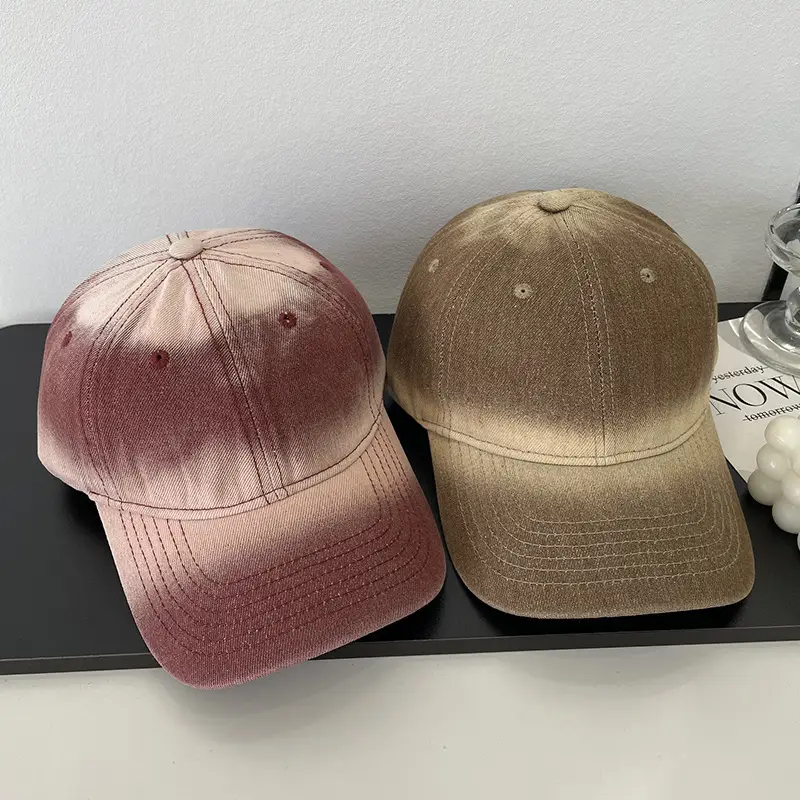 Men's Blue Gradient Denim Baseball Cap Spring Fashion — feature 4