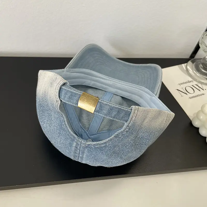 Men's Blue Gradient Denim Baseball Cap Spring Fashion — feature 8