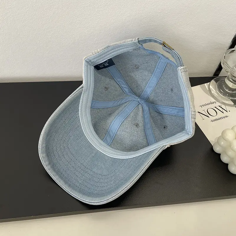 Men's Blue Gradient Denim Baseball Cap Spring Fashion — feature 9