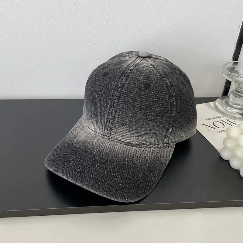 Men's Blue Gradient Denim Baseball Cap Spring Fashion - Image 4