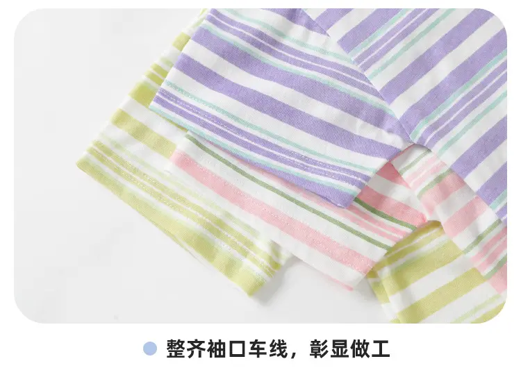 Baby T-Shirt Striped Short Sleeve Summer Casual — feature 18