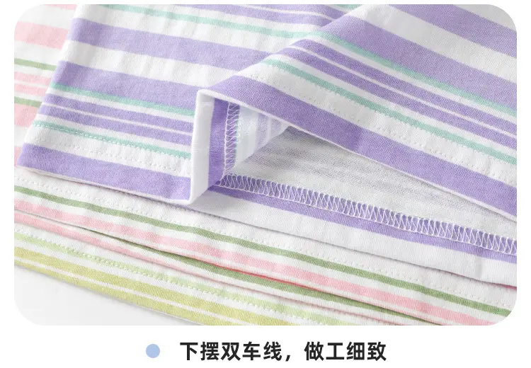Baby T-Shirt Striped Short Sleeve Summer Casual — feature 19