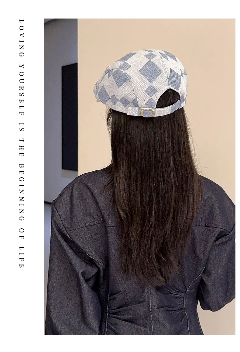 2025 British Retro Plaid Beret Cap for Men Women — feature 12