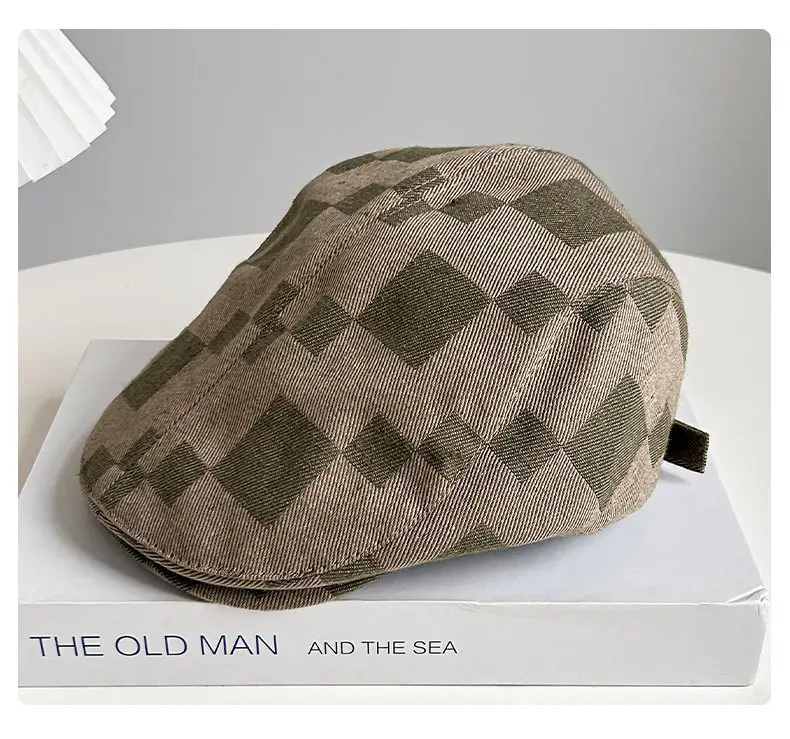2025 British Retro Plaid Beret Cap for Men Women — feature 15