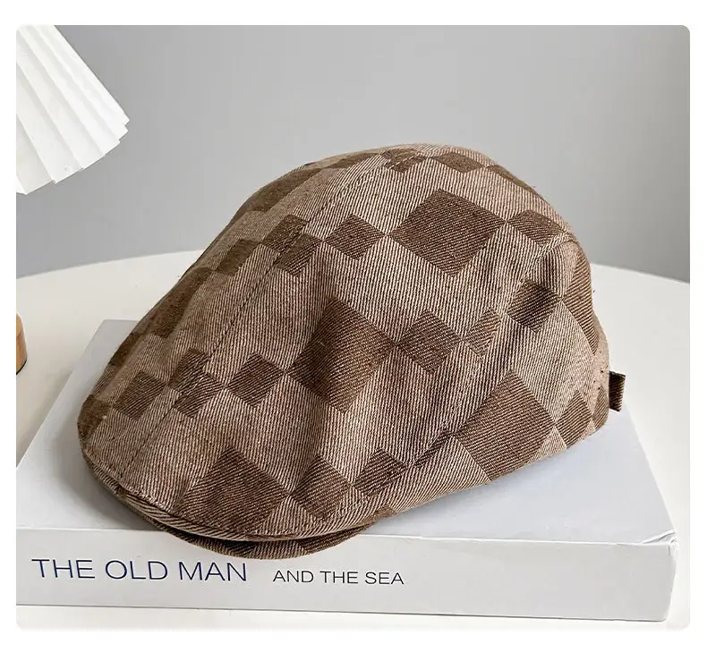 2025 British Retro Plaid Beret Cap for Men Women — feature 16