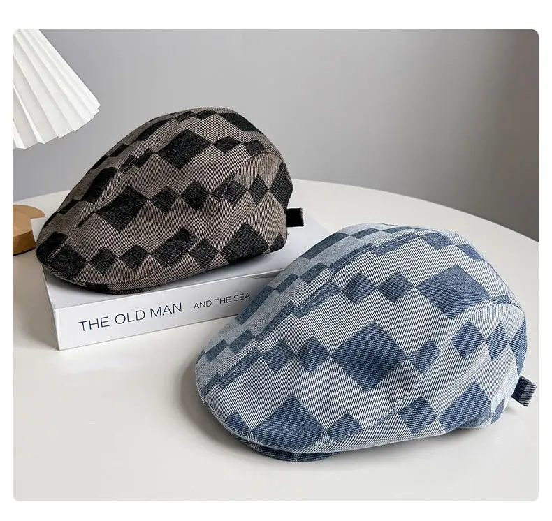 2025 British Retro Plaid Beret Cap for Men Women — feature 18