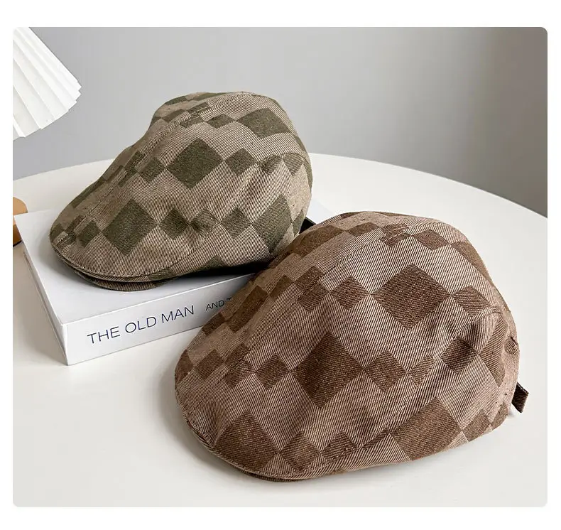 2025 British Retro Plaid Beret Cap for Men Women — feature 19
