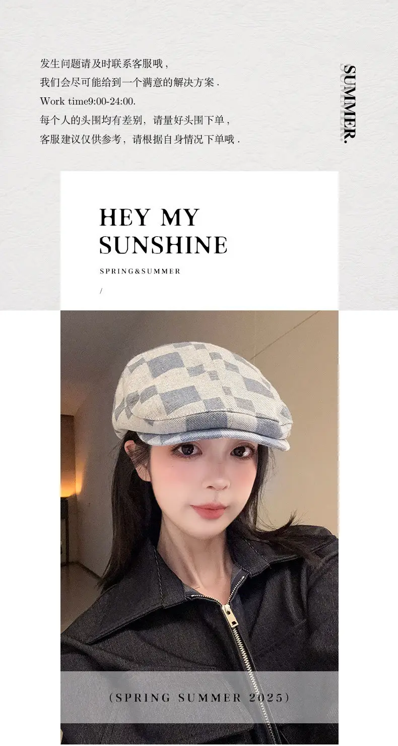 2025 British Retro Plaid Beret Cap for Men Women — feature 4