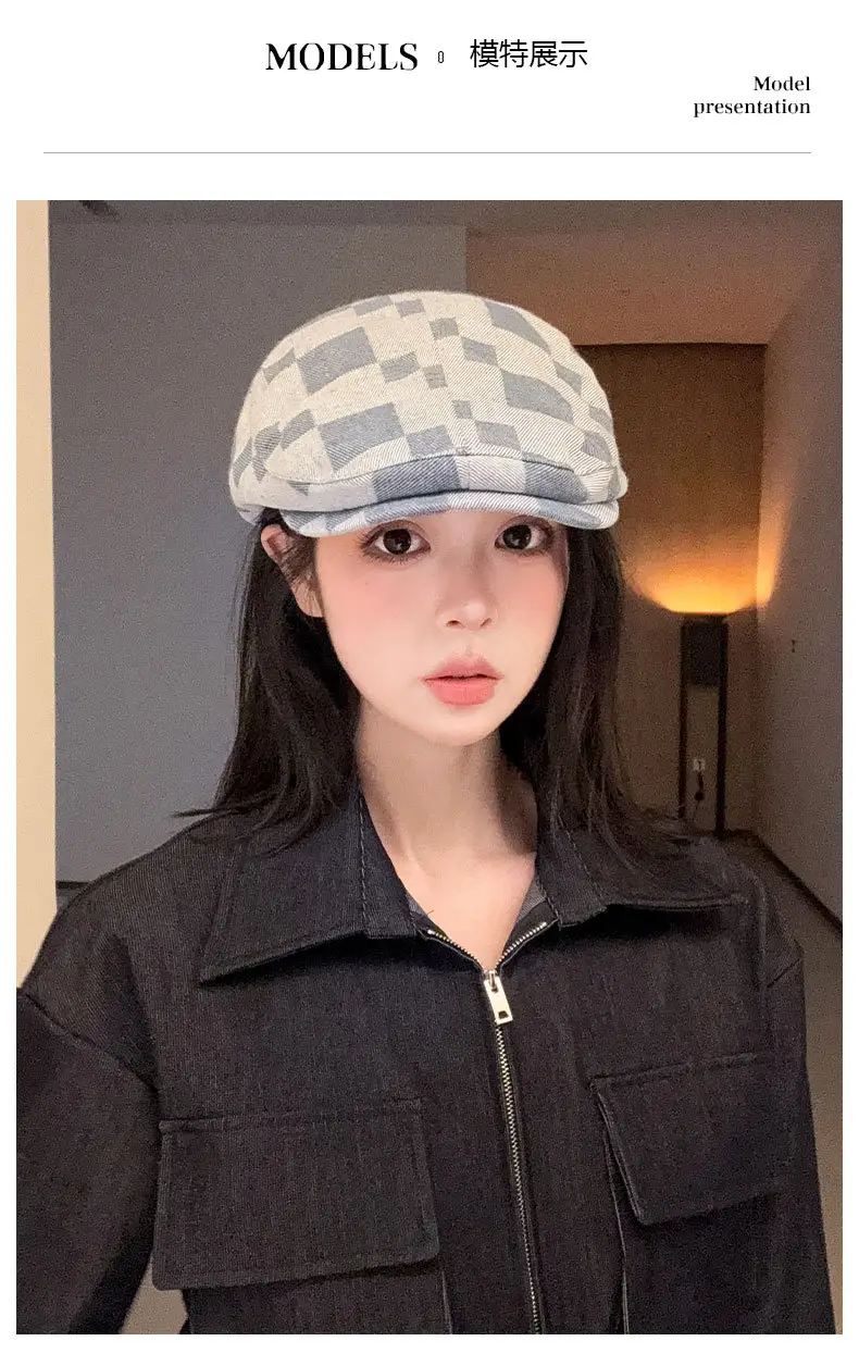 2025 British Retro Plaid Beret Cap for Men Women — feature 9