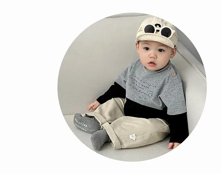 Baby Jeans Pants Set Blue Cotton Spring Wear — feature 13