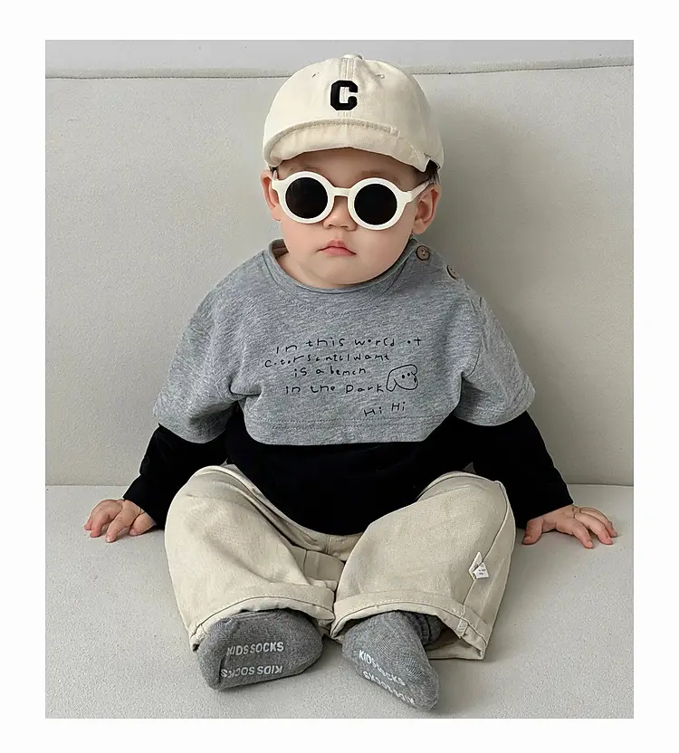 Baby Jeans Pants Set Blue Cotton Spring Wear — feature 14