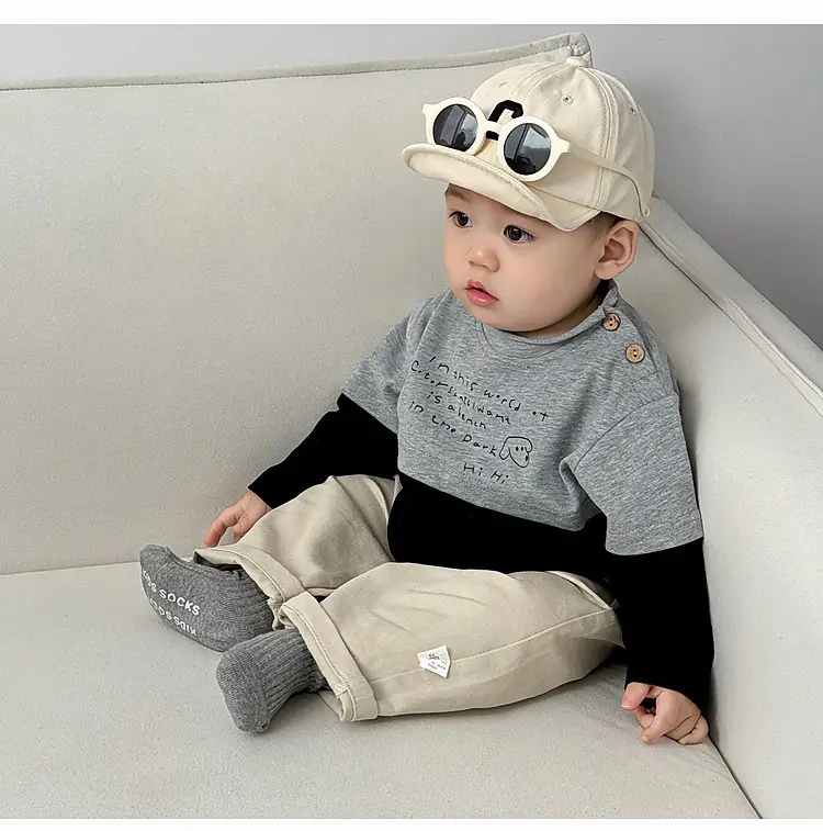 Baby Jeans Pants Set Blue Cotton Spring Wear — feature 16