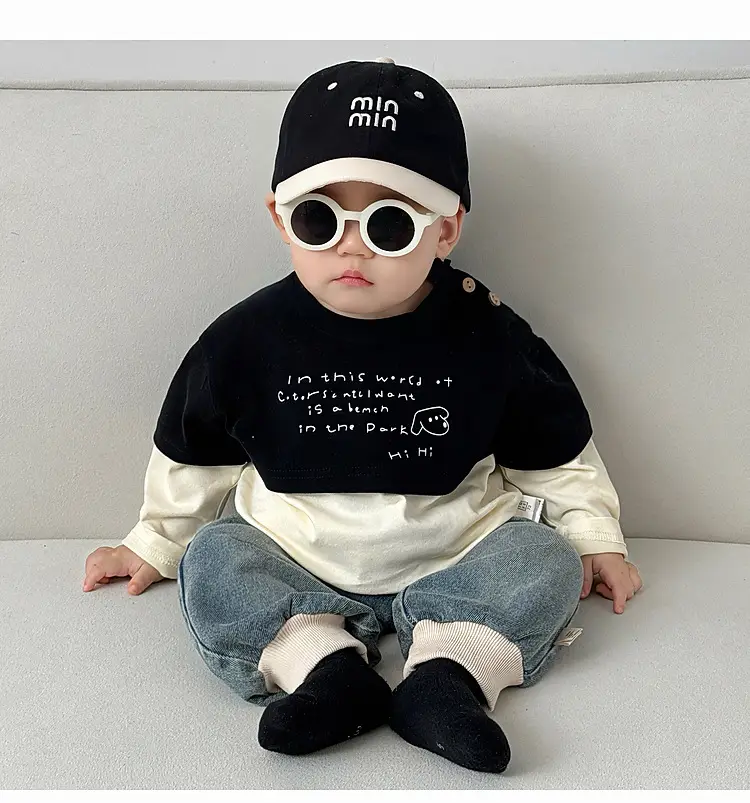 Baby Jeans Pants Set Blue Cotton Spring Wear — feature 18