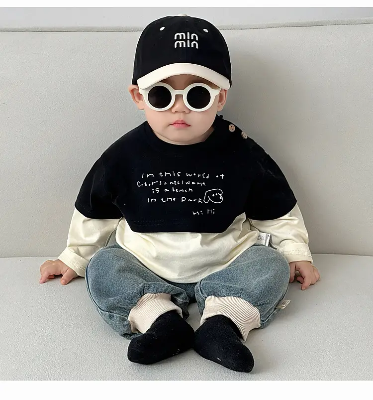 Baby Jeans Pants Set Blue Cotton Spring Wear — feature 19