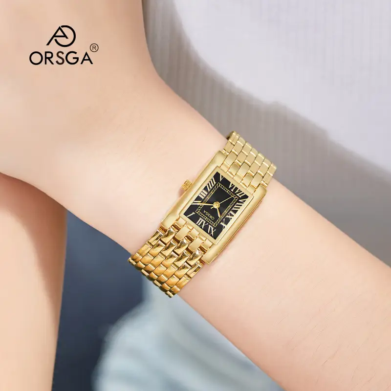 Orsga Square Roman Women's Quartz Watch Chain Bracelet - Image 13