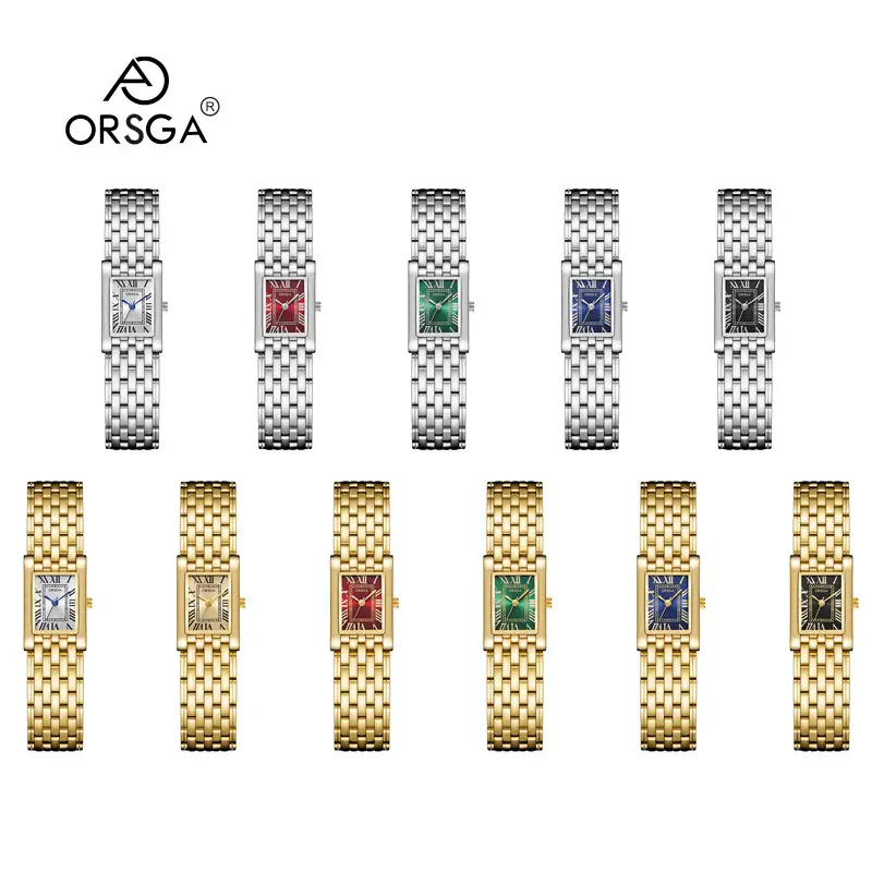 Orsga Square Roman Women's Quartz Watch Chain Bracelet - Image 16