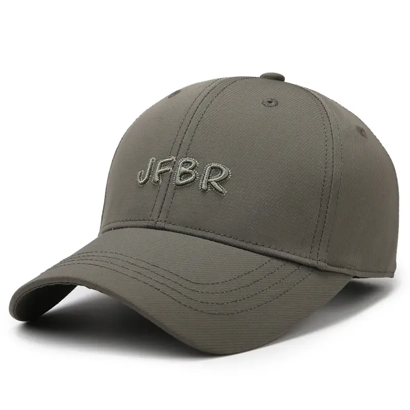 Korean Style Embroidered Baseball Cap Brown - Image 4