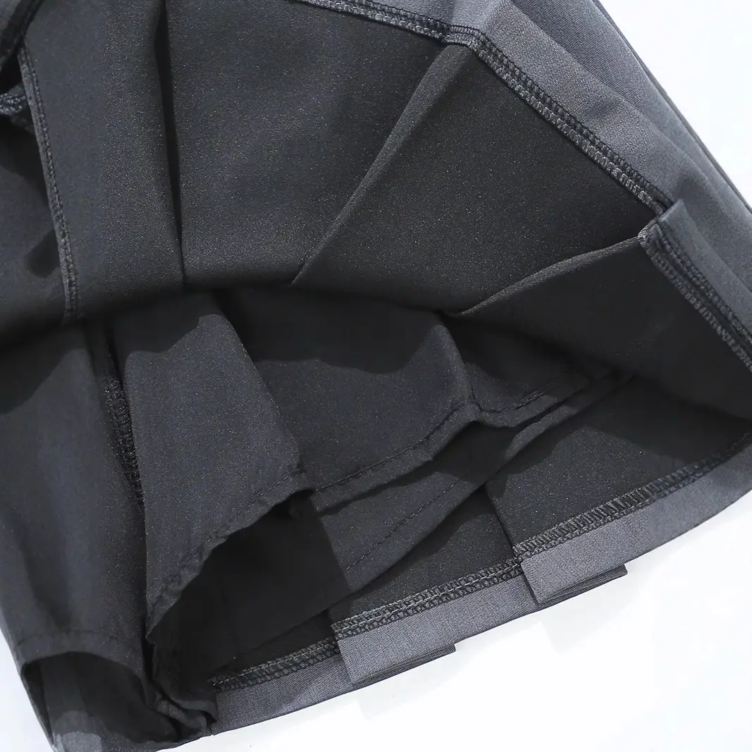 Black Pleated Skirt with Belt for Women Spring Summer - Image 6