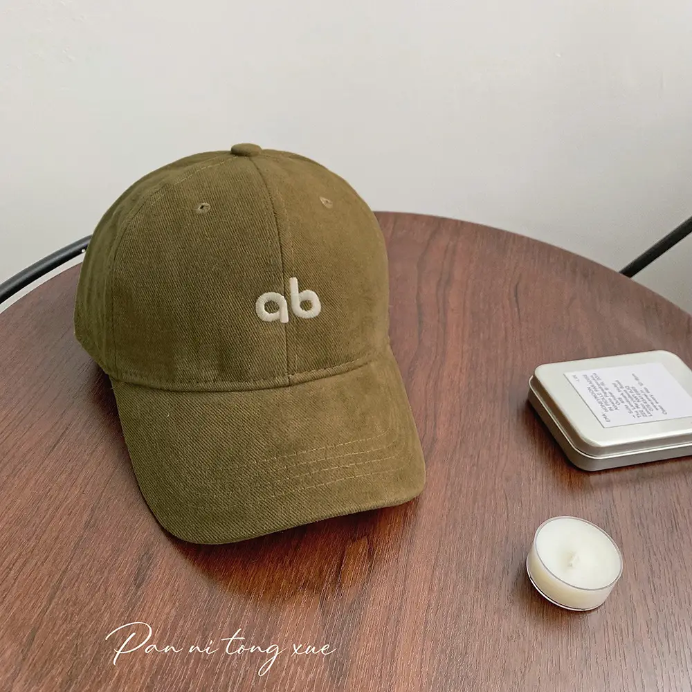 Beige Embroidered Baseball Cap for Women Men - Image 9
