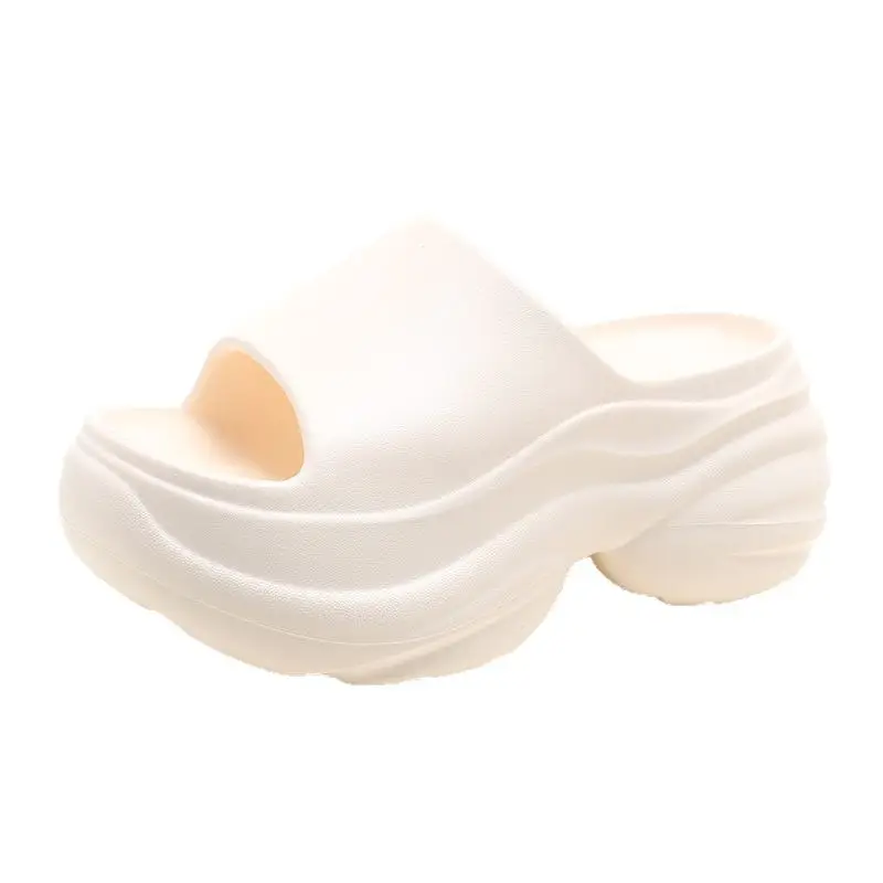 8cm height slippers women wear thick bottom step excrement sense eva home slippers summer outdoor sandals wholesale