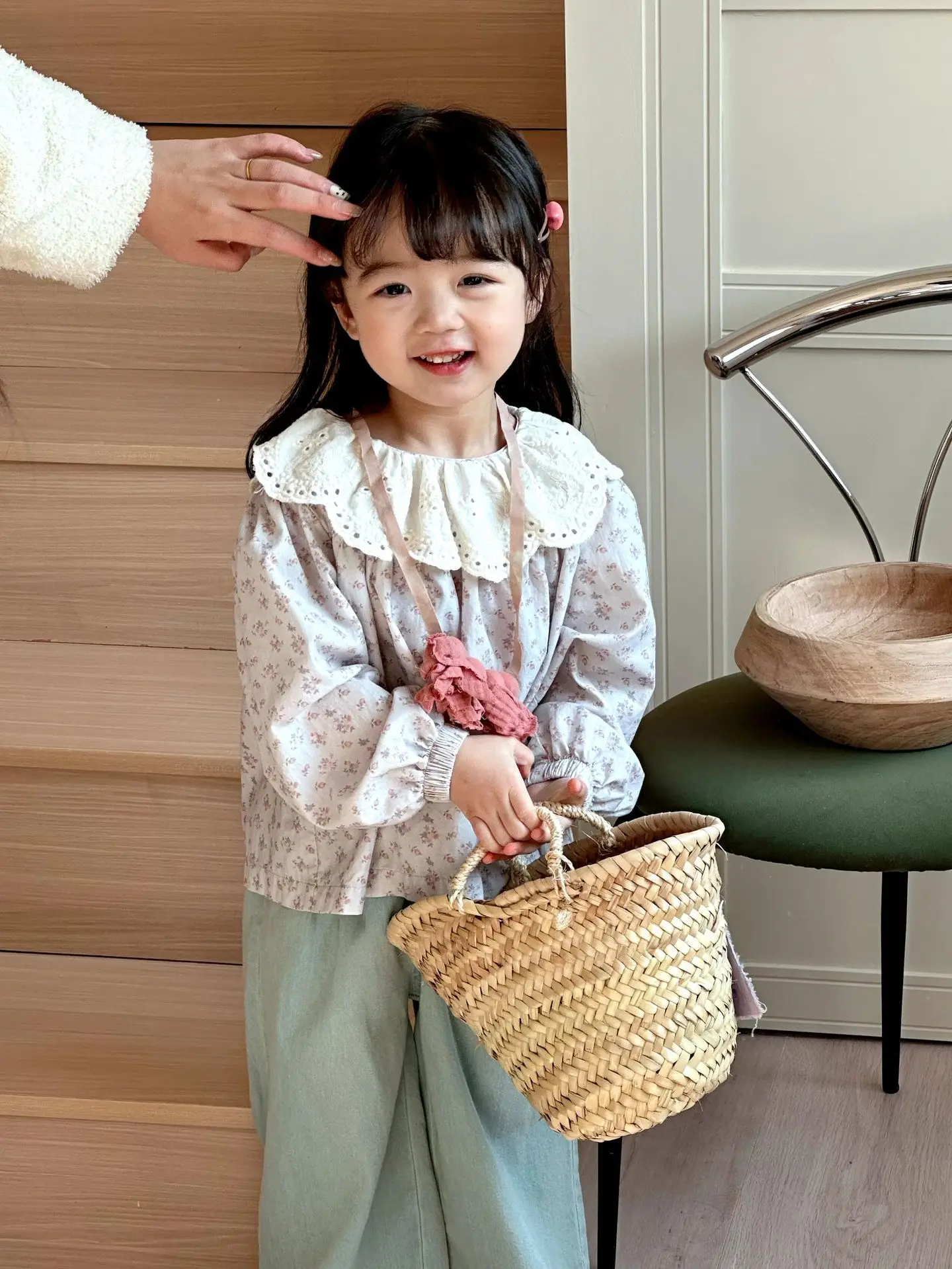 Girls Korean Style 2025 Spring New Jersey Denim Wide Leg — feature 13