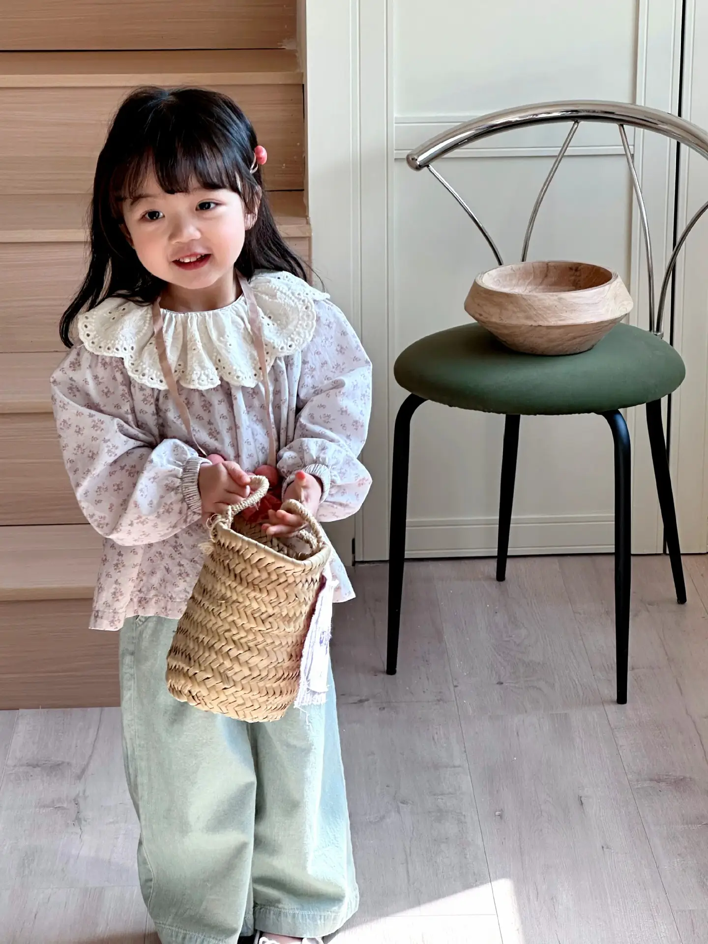 Girls Korean Style 2025 Spring New Jersey Denim Wide Leg — feature 6
