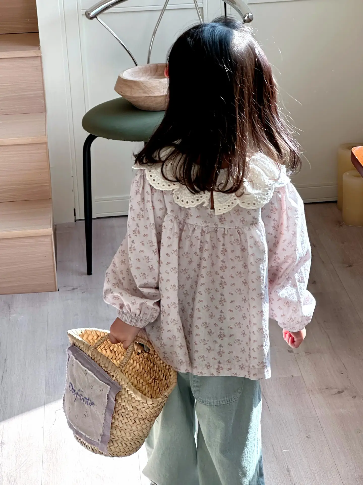 Girls Korean Style 2025 Spring New Jersey Denim Wide Leg — feature 7