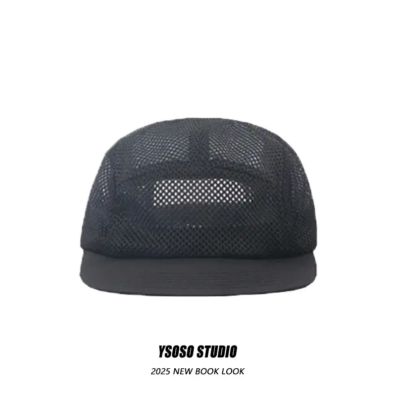Men's Blue Mesh Baseball Cap Quick-Drying Travel Cap - Image 6