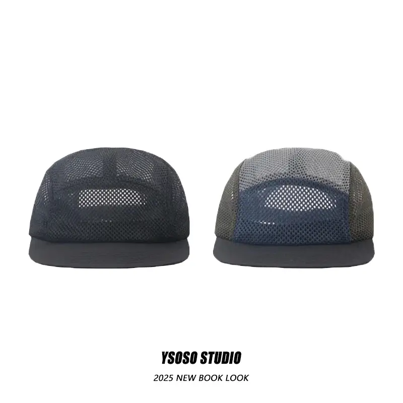 Men's Blue Mesh Baseball Cap Quick-Drying Travel Cap — feature 2