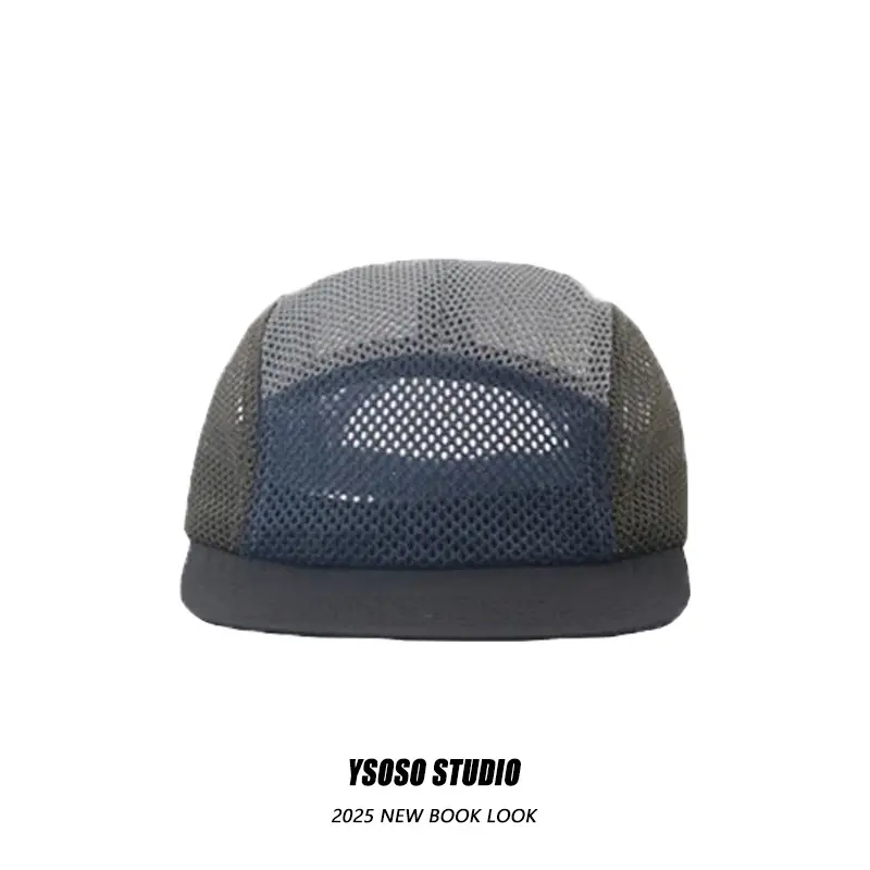 Men's Blue Mesh Baseball Cap Quick-Drying Travel Cap — feature 4