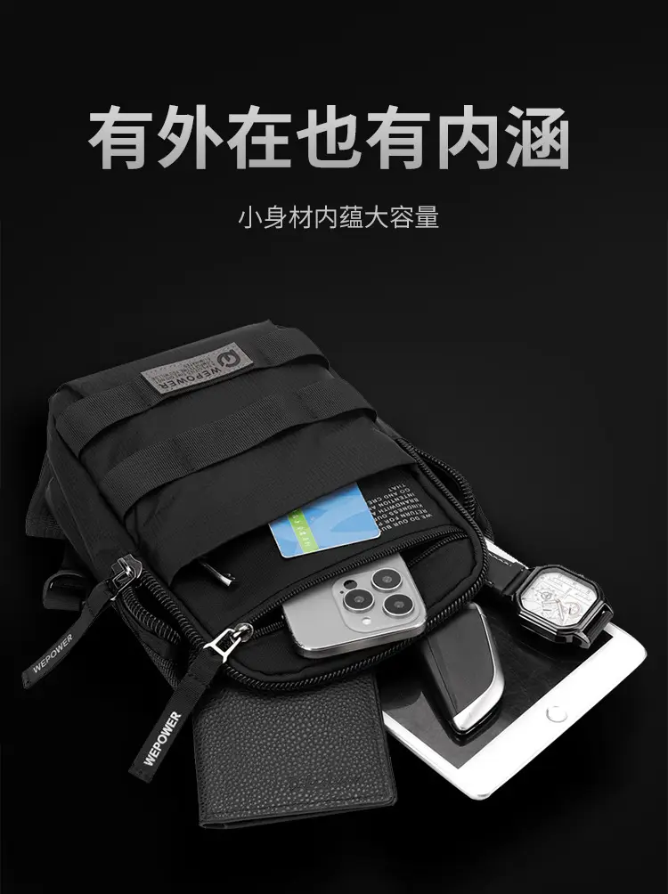 WEPOWER Black Crossbody Bag Lightweight Urban Fashion — feature 8