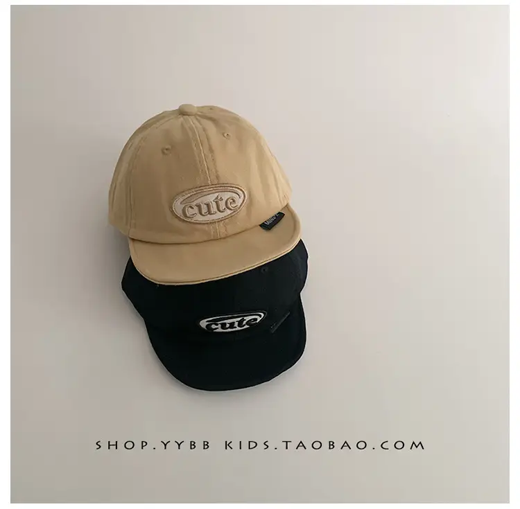 Red Korean Letter Baby Cap for Boys Girls Spring Autumn Sunscreen Cap Small Month Age — feature 2