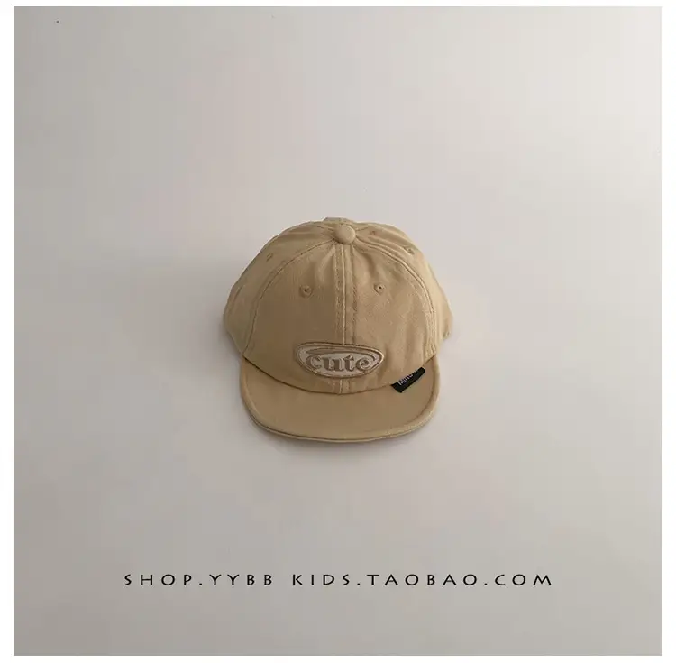 Red Korean Letter Baby Cap for Boys Girls Spring Autumn Sunscreen Cap Small Month Age — feature 7