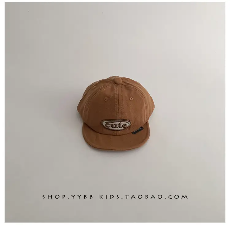 Red Korean Letter Baby Cap for Boys Girls Spring Autumn Sunscreen Cap Small Month Age — feature 8