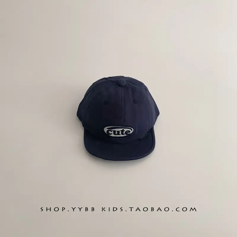 Red Korean Letter Baby Cap for Boys Girls Spring Autumn Sunscreen Cap Small Month Age
