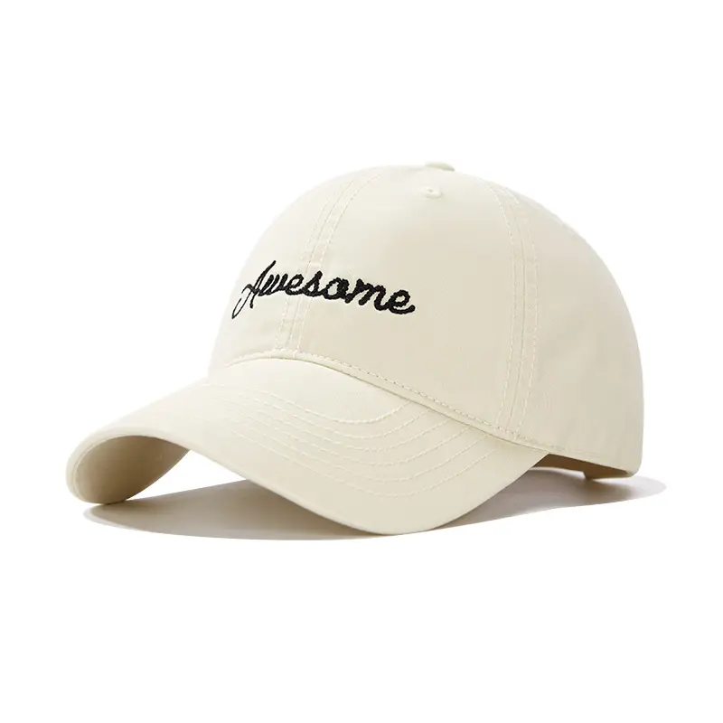 Men's Yellow Embroidered Baseball Cap with Wide Brim — feature 3