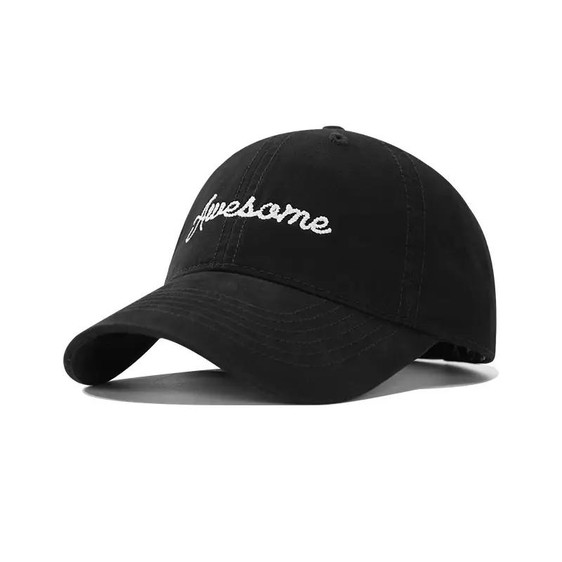 Men's Yellow Embroidered Baseball Cap with Wide Brim - Image 5