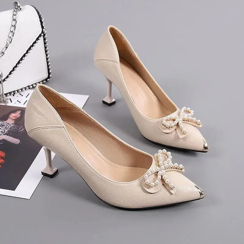 French-Style High Heels for Women, Stiletto Heels, 2026 New Spring and Autumn Shallow Mouth Versatile Commuting Formal Work Shoes for Women - Image 10